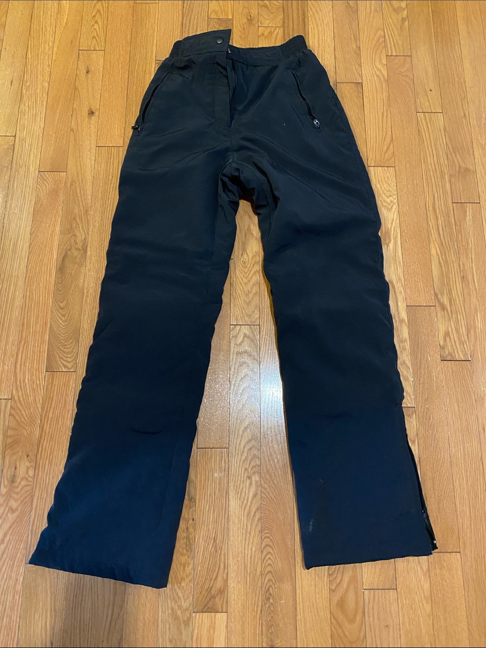Women  Black Fleece-Lined Jogger Pants for ski